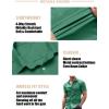 imageCOOFANDY Mens Muscle Fit Dress Shirts WrinkleFree Short Sleeve Casual Button Down ShirtOcean Mist