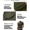 imageCOOFANDY Mens Muscle Fit Dress Shirts WrinkleFree Short Sleeve Casual Button Down ShirtOlive Green