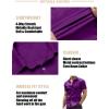 imageCOOFANDY Mens Muscle Fit Dress Shirts WrinkleFree Short Sleeve Casual Button Down ShirtPurple