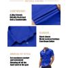 imageCOOFANDY Mens Muscle Fit Dress Shirts WrinkleFree Short Sleeve Casual Button Down ShirtRoyal Blue