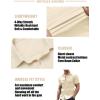imageCOOFANDY Mens Muscle Fit Dress Shirts WrinkleFree Short Sleeve Casual Button Down ShirtStone