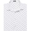 imageCOOFANDY Mens Muscle Fit Dress Shirts WrinkleFree Short Sleeve Casual Button Down ShirtWhiteprint