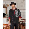 imageCOOFANDY Mens Print Button Down Dress Shirt Fashion Long Sleeve Casual Shirts01black Tiger