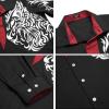 imageCOOFANDY Mens Print Button Down Dress Shirt Fashion Long Sleeve Casual Shirts01black Tiger