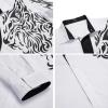 imageCOOFANDY Mens Print Button Down Dress Shirt Fashion Long Sleeve Casual Shirts02white Tiger