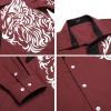 imageCOOFANDY Mens Print Button Down Dress Shirt Fashion Long Sleeve Casual Shirts03red Tiger