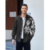 imageCOOFANDY Mens Print Button Down Dress Shirt Fashion Long Sleeve Casual ShirtsBlack