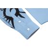 imageCOOFANDY Mens Print Button Down Dress Shirt Fashion Long Sleeve Casual ShirtsClear Blue
