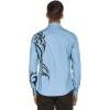 imageCOOFANDY Mens Print Button Down Dress Shirt Fashion Long Sleeve Casual ShirtsClear Blue