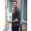 imageCOOFANDY Mens Print Button Down Dress Shirt Fashion Long Sleeve Casual ShirtsDark Grey