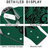 imageCOOFANDY Mens Print Button Down Dress Shirt Fashion Long Sleeve Casual ShirtsGreen Black