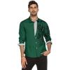 imageCOOFANDY Mens Print Button Down Dress Shirt Fashion Long Sleeve Casual ShirtsGreen Black