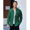 imageCOOFANDY Mens Print Button Down Dress Shirt Fashion Long Sleeve Casual ShirtsGreen Black