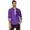 imageCOOFANDY Mens Print Button Down Dress Shirt Fashion Long Sleeve Casual ShirtsPurple