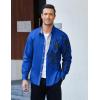 imageCOOFANDY Mens Print Button Down Dress Shirt Fashion Long Sleeve Casual ShirtsRoyal Blue