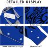 imageCOOFANDY Mens Print Button Down Dress Shirt Fashion Long Sleeve Casual ShirtsRoyal Blue