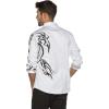 imageCOOFANDY Mens Print Button Down Dress Shirt Fashion Long Sleeve Casual ShirtsWhite