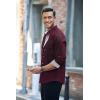 imageCOOFANDY Mens Print Button Down Dress Shirt Fashion Long Sleeve Casual ShirtsWine Red