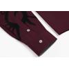 imageCOOFANDY Mens Print Button Down Dress Shirt Fashion Long Sleeve Casual ShirtsWine Red