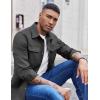 imageCOOFANDY Mens Shirt Jacket Casual Button Up Shirts Long Sleeve Lightweight Shacket with Flap PocketsGray