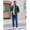 imageCOOFANDY Mens Shirt Jacket Casual Button Up Shirts Long Sleeve Lightweight Shacket with Flap PocketsGreen