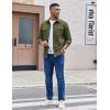 imageCOOFANDY Mens Shirt Jacket Casual Button Up Shirts Long Sleeve Lightweight Shacket with Flap PocketsOlive Green