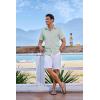 imageCOOFANDY Mens Short Sleeve Button Down Shirt Casual Linen Shirts Summer Beach Vacation Shirt with PocketKhaki