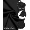 imageCOOFANDY Mens Short Sleeve Button Down Shirt Casual Summer Beach Shirt Waffle Knit Shirts Wrinkle Free Untucked ShirtBlack