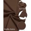 imageCOOFANDY Mens Short Sleeve Button Down Shirt Casual Summer Beach Shirt Waffle Knit Shirts Wrinkle Free Untucked ShirtBrown