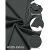 imageCOOFANDY Mens Short Sleeve Button Down Shirt Casual Summer Beach Shirt Waffle Knit Shirts Wrinkle Free Untucked ShirtDark Grey