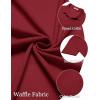 imageCOOFANDY Mens Short Sleeve Button Down Shirt Casual Summer Beach Shirt Waffle Knit Shirts Wrinkle Free Untucked ShirtWine Red