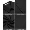 imageCOOFANDY Mens Short Sleeve Button Down Shirt Casual Summer Beach Shirts Vacation Wedding Shirt with PocketBlack