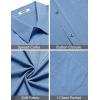 imageCOOFANDY Mens Short Sleeve Button Down Shirt Casual Summer Beach Shirts Vacation Wedding Shirt with PocketCeramic Blue