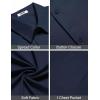 imageCOOFANDY Mens Short Sleeve Button Down Shirt Casual Summer Beach Shirts Vacation Wedding Shirt with PocketIndigo