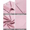 imageCOOFANDY Mens Short Sleeve Button Down Shirt Casual Summer Beach Shirts Vacation Wedding Shirt with PocketLotus Pink