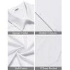imageCOOFANDY Mens Short Sleeve Button Down Shirt Casual Summer Beach Shirts Vacation Wedding Shirt with PocketWhite