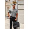 imageCOOFANDY Mens Short Sleeve Button Down Shirts Casual Dress Shirts for Men Summer Untucked Shirts with PocketLight Gray