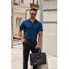imageCOOFANDY Mens Short Sleeve Button Down Shirts Casual Dress Shirts for Men Summer Untucked Shirts with PocketNavy Blue