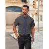 imageCOOFANDY Mens Short Sleeve Button Down Shirts Casual Dress Shirts for Men Untucked Shirt with PocketDark Grey