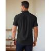 imageCOOFANDY Mens Short Sleeve Button Down Shirts Casual Summer Untucked Wrinkle Free Dress Shirts with PocketBlack