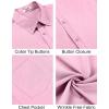 imageCOOFANDY Mens Short Sleeve Button Down Shirts Casual Summer Untucked Wrinkle Free Dress Shirts with PocketIcy Pink