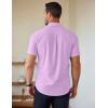 imageCOOFANDY Mens Short Sleeve Button Down Shirts Casual Summer Untucked Wrinkle Free Dress Shirts with PocketLavender Frost