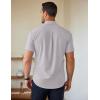 imageCOOFANDY Mens Short Sleeve Button Down Shirts Casual Summer Untucked Wrinkle Free Dress Shirts with PocketQuiet Gray