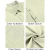 imageCOOFANDY Mens Short Sleeve Button Down Shirts Casual Summer Untucked Wrinkle Free Dress Shirts with PocketSea Foam