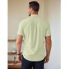 imageCOOFANDY Mens Short Sleeve Button Down Shirts Casual Summer Untucked Wrinkle Free Dress Shirts with PocketSea Foam