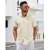 imageCOOFANDY Mens Short Sleeve Button Down Shirts Casual Summer Untucked Wrinkle Free Dress Shirts with PocketVanilla Ice