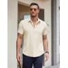 imageCOOFANDY Mens Short Sleeve Button Down Shirts Casual Summer Untucked Wrinkle Free Dress Shirts with PocketVanilla Ice
