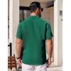 imageCOOFANDY Mens Short Sleeve Button Down Shirts Waffle Shirt Casual Beach Summer Shirts Wrinkle Free Vacation ShirtsGreen