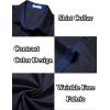 imageCOOFANDY Mens Short Sleeve Button Down Shirts Wrinkle Free Casual Summer Shirts Business Dress ShirtsDeep Blue