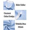 imageCOOFANDY Mens Short Sleeve Button Down Shirts Wrinkle Free Casual Summer Shirts Business Dress ShirtsLight Blue